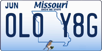 MO license plate OL0Y8G