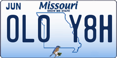 MO license plate OL0Y8H