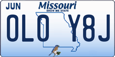 MO license plate OL0Y8J