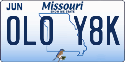 MO license plate OL0Y8K