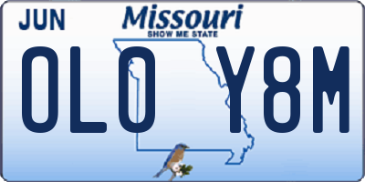 MO license plate OL0Y8M