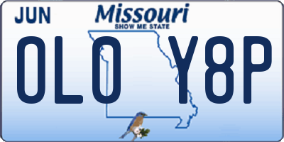 MO license plate OL0Y8P