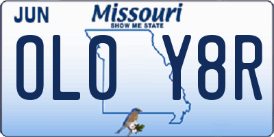 MO license plate OL0Y8R