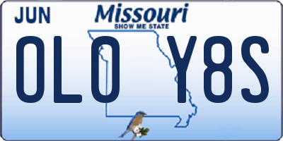 MO license plate OL0Y8S