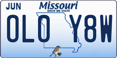 MO license plate OL0Y8W