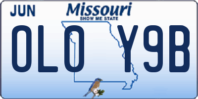 MO license plate OL0Y9B