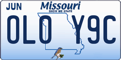 MO license plate OL0Y9C