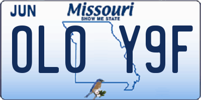 MO license plate OL0Y9F