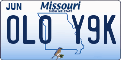 MO license plate OL0Y9K