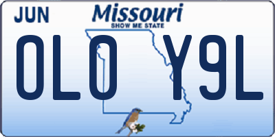MO license plate OL0Y9L