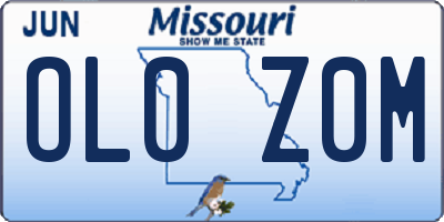 MO license plate OL0Z0M