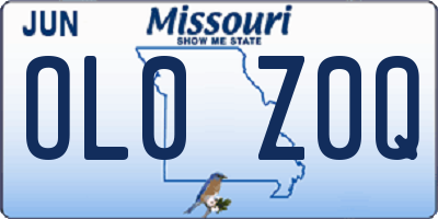 MO license plate OL0Z0Q