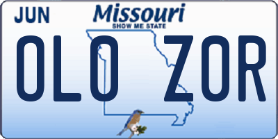 MO license plate OL0Z0R