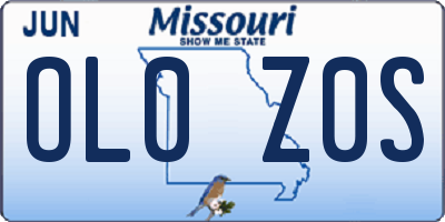 MO license plate OL0Z0S