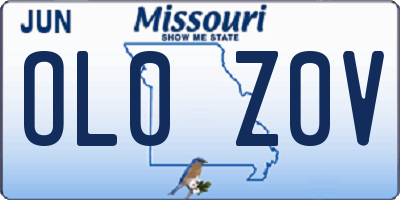 MO license plate OL0Z0V