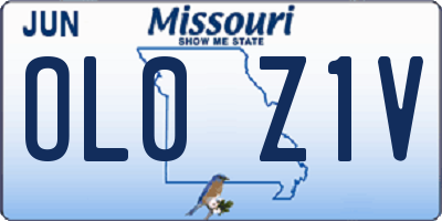MO license plate OL0Z1V