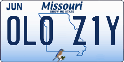 MO license plate OL0Z1Y