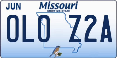 MO license plate OL0Z2A