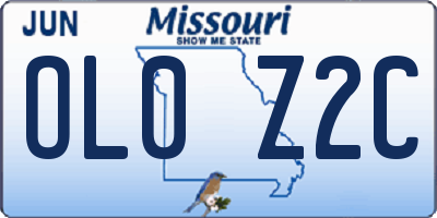 MO license plate OL0Z2C