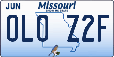 MO license plate OL0Z2F