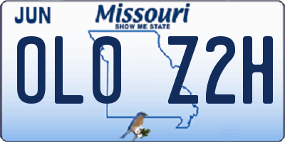 MO license plate OL0Z2H