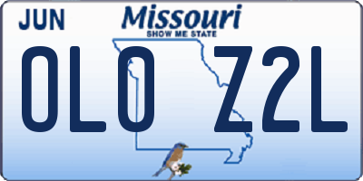 MO license plate OL0Z2L