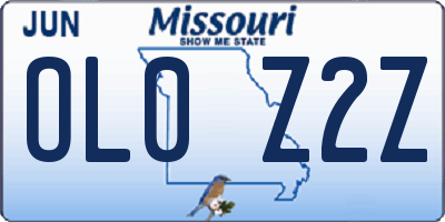 MO license plate OL0Z2Z