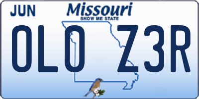 MO license plate OL0Z3R
