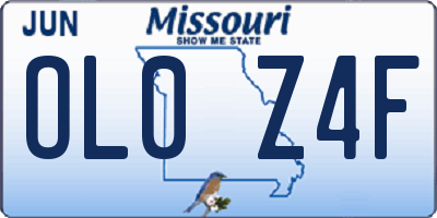 MO license plate OL0Z4F