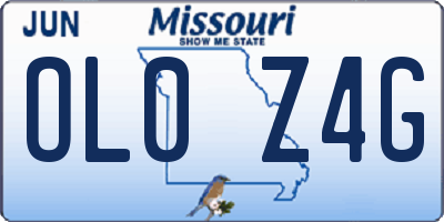 MO license plate OL0Z4G