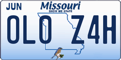 MO license plate OL0Z4H