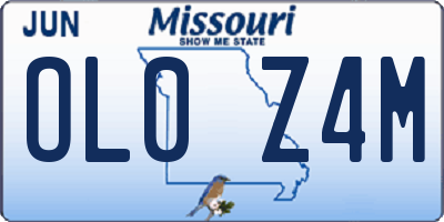 MO license plate OL0Z4M