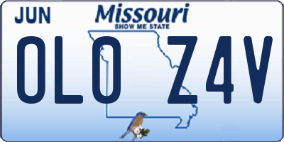 MO license plate OL0Z4V