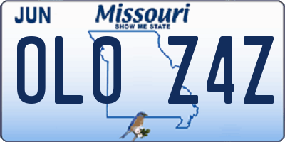 MO license plate OL0Z4Z