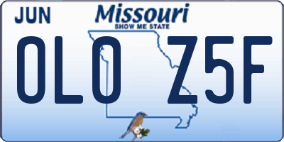 MO license plate OL0Z5F