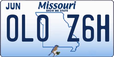 MO license plate OL0Z6H