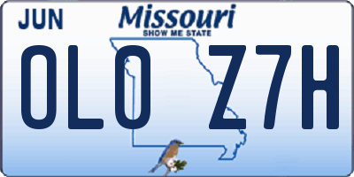 MO license plate OL0Z7H