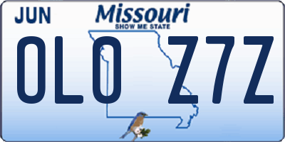 MO license plate OL0Z7Z
