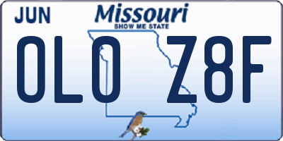 MO license plate OL0Z8F