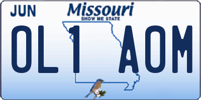MO license plate OL1A0M