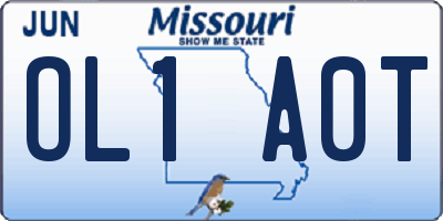 MO license plate OL1A0T