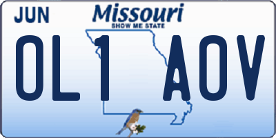 MO license plate OL1A0V