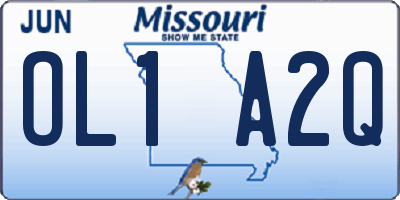 MO license plate OL1A2Q