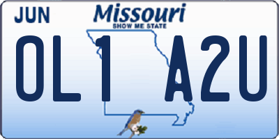 MO license plate OL1A2U