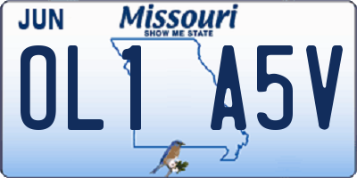 MO license plate OL1A5V