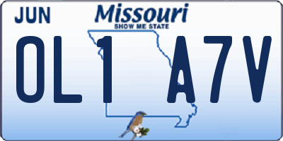 MO license plate OL1A7V