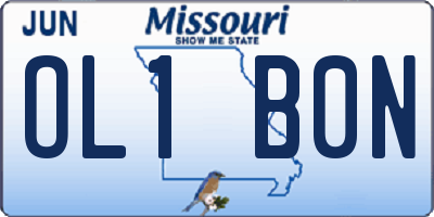 MO license plate OL1B0N