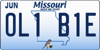 MO license plate OL1B1E