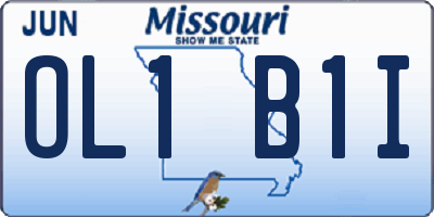 MO license plate OL1B1I