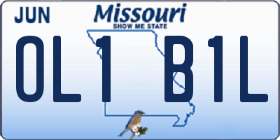 MO license plate OL1B1L